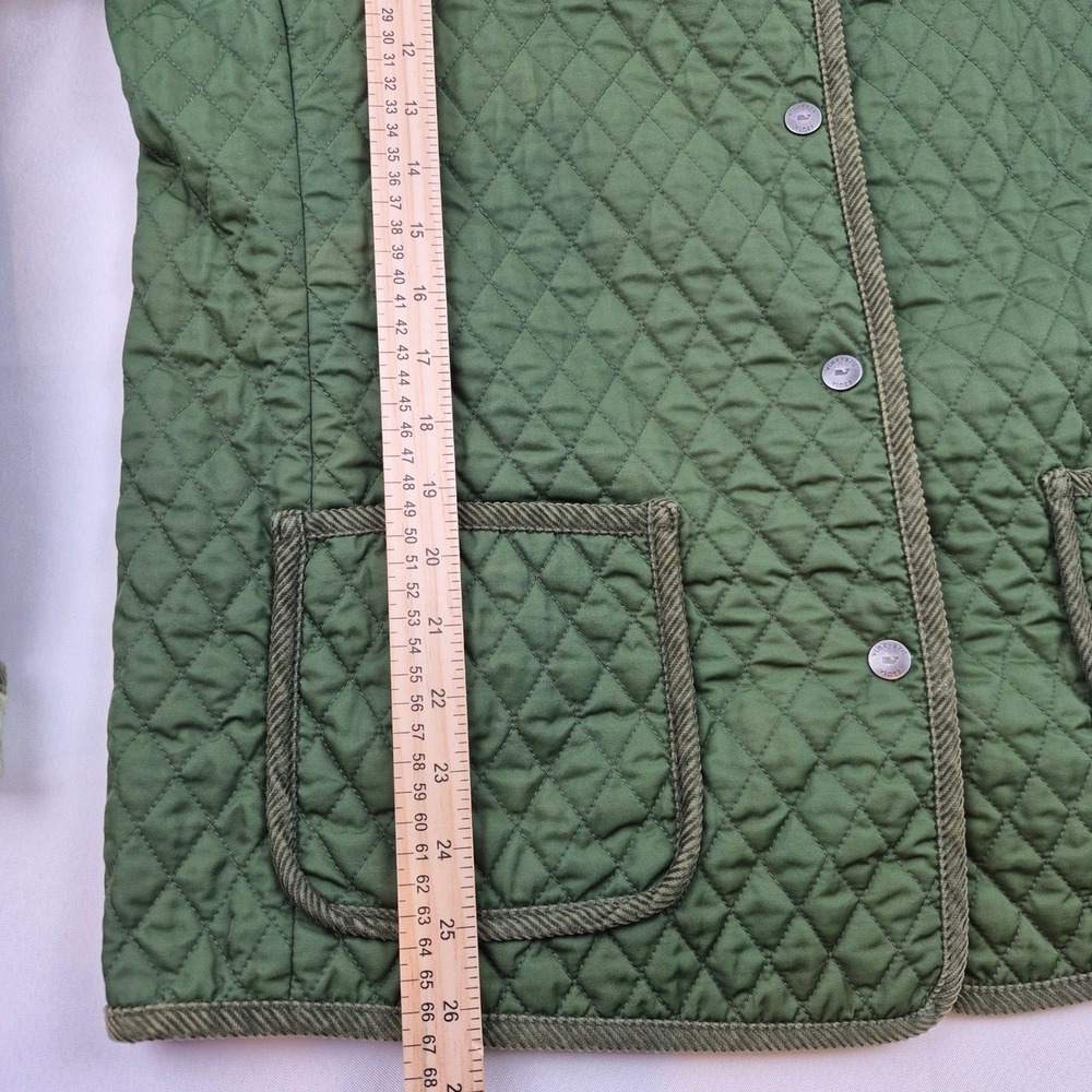 Vineyard Vines Olive Green Quilted Barn Chore Jacket‎ Women's XL Button Up Coat - Picture 13 of 16
